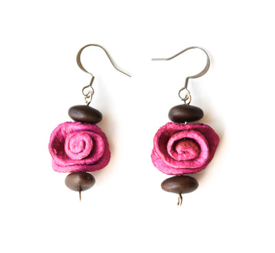 Hang Rose Wood Earrings